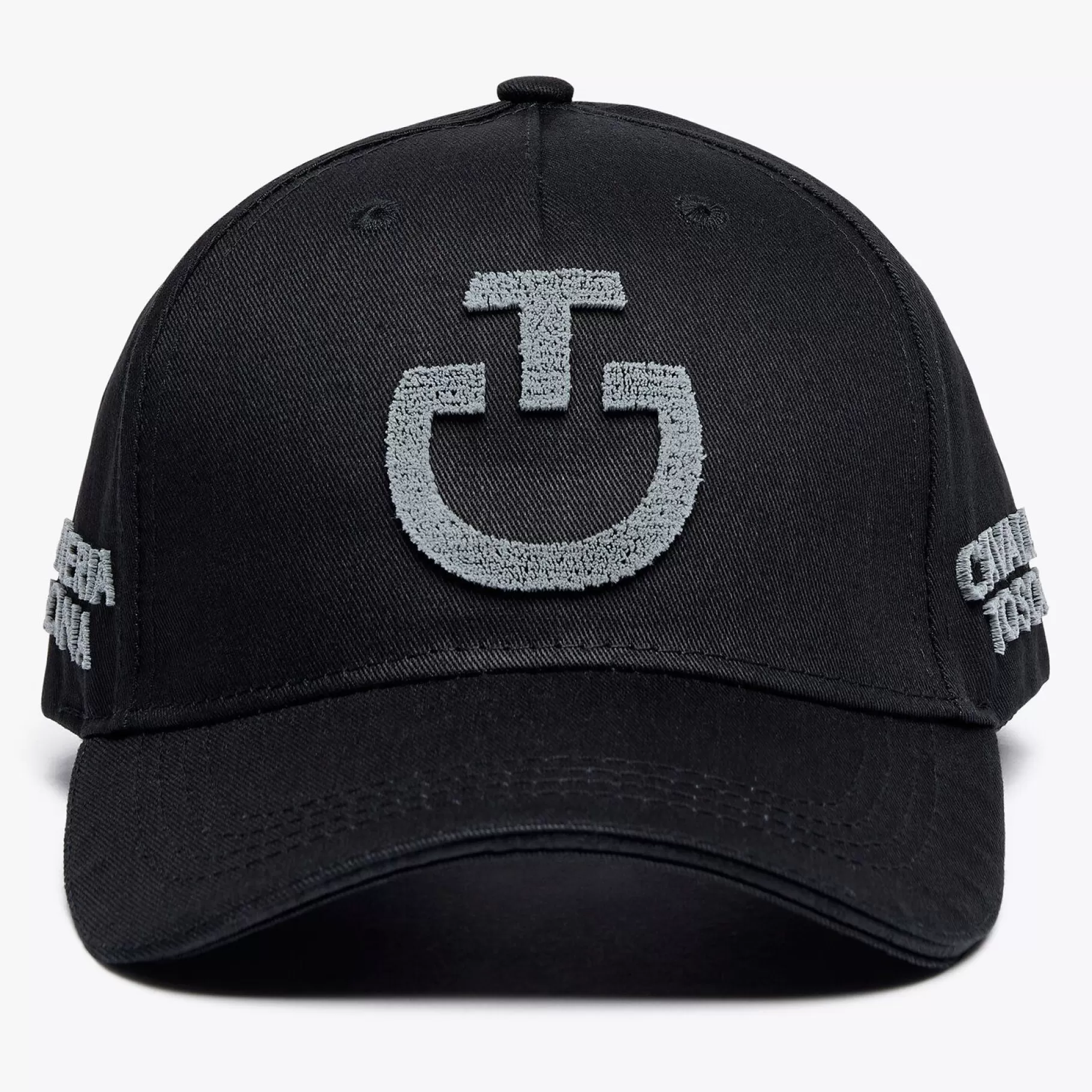 Cotton Baseball Cap With Loop Embroidery Logo-Cavalleria Toscana Outlet