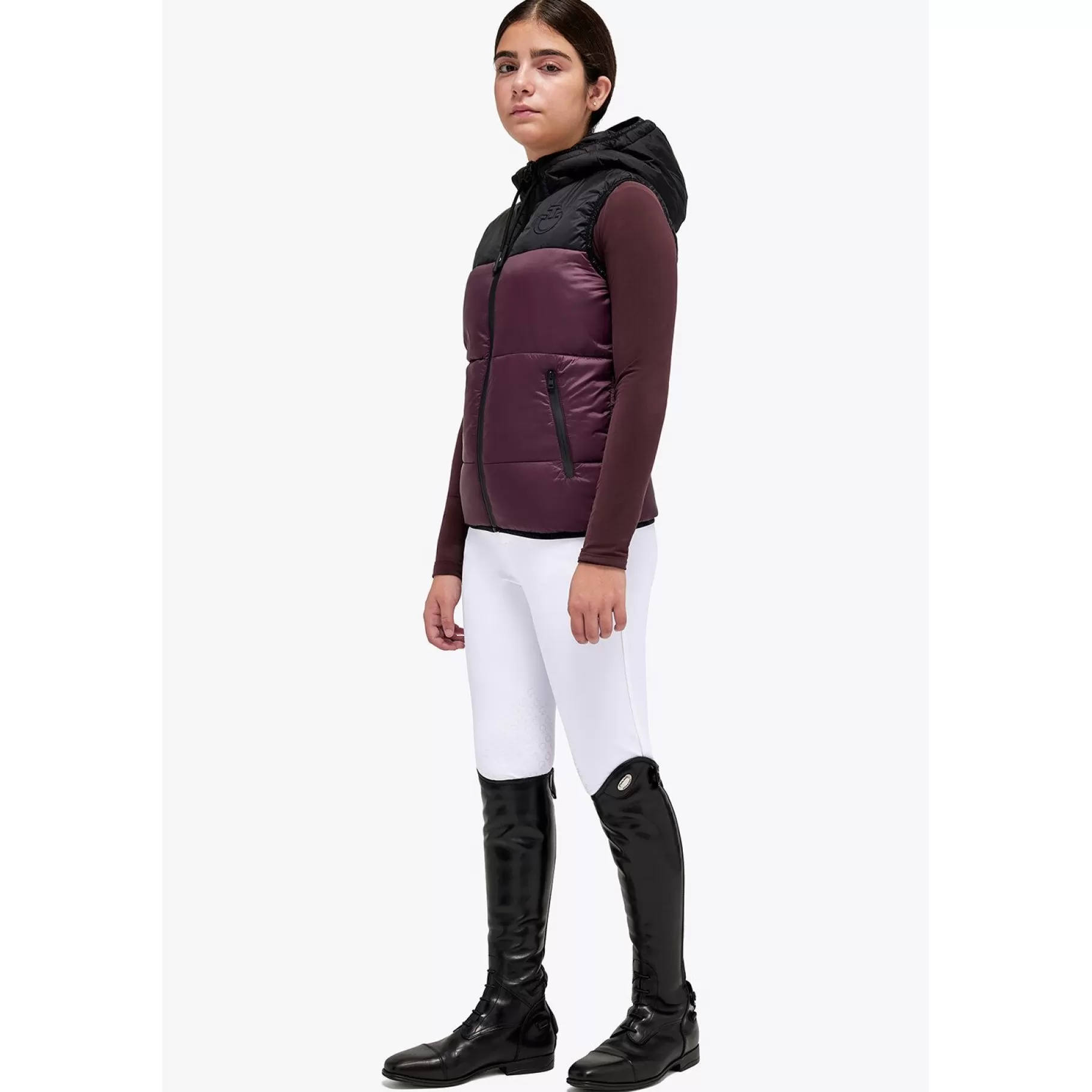 Ct Unisex Nylon Hooded Puffer Vest-Cavalleria Toscana Online