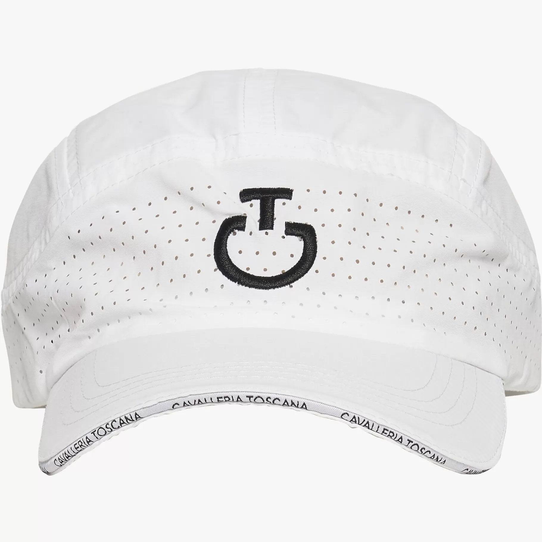 Nylon Cap With A Perforated Panel And Embroidered Logo-Cavalleria Toscana Clearance