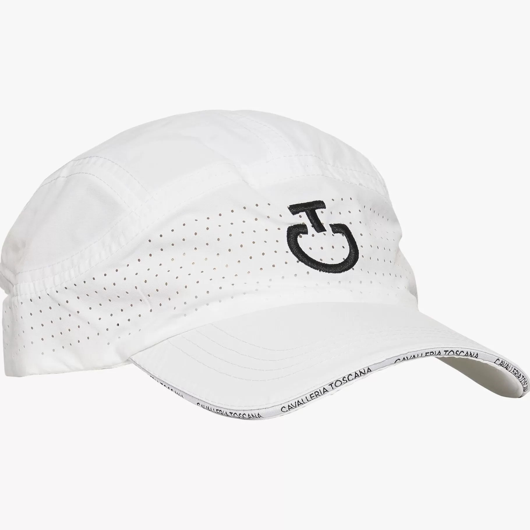 Nylon Cap With A Perforated Panel And Embroidered Logo-Cavalleria Toscana Clearance