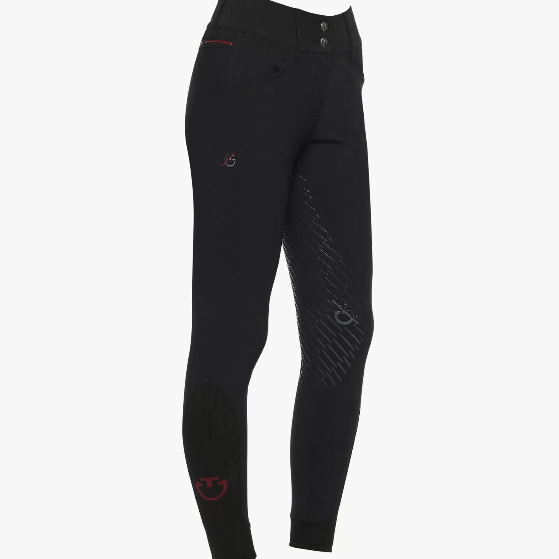 Women'S Ct Team Red Stripe Full Grip Breeches-Cavalleria Toscana Sale