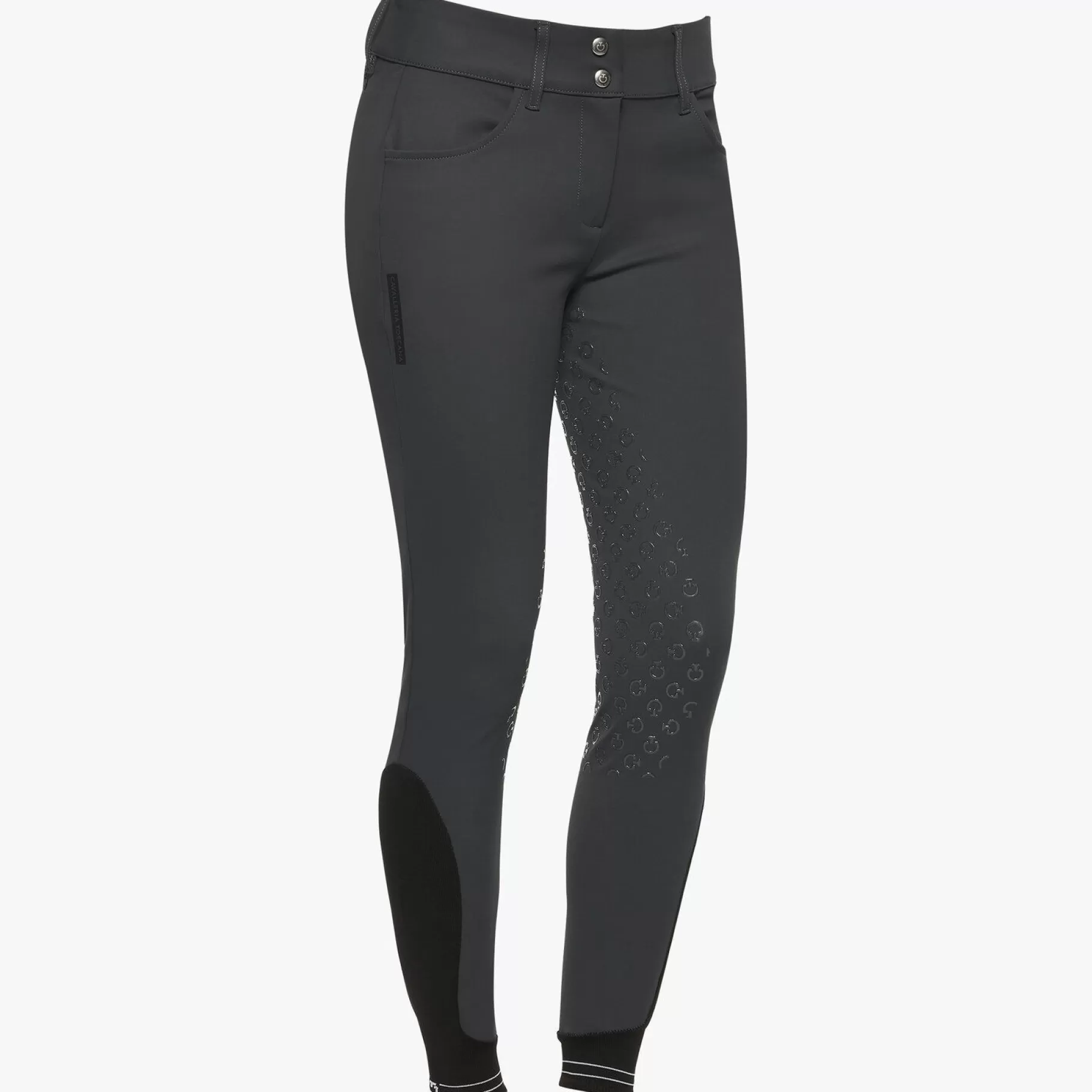 Women'S Dressage Breeches With Perforated Logo Tape-Cavalleria Toscana Cheap