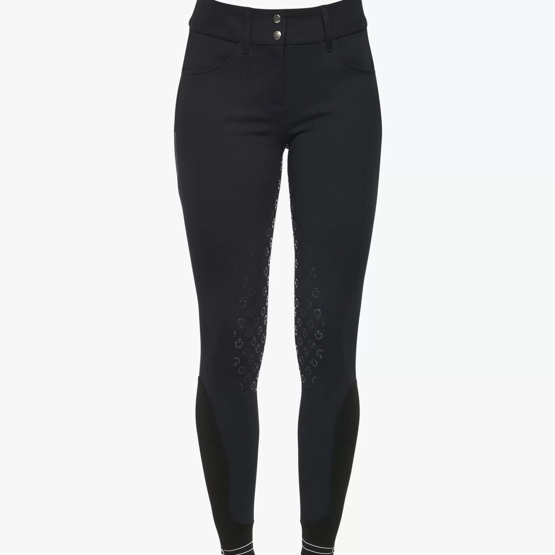 Women'S Dressage Breeches With Perforated Logo Tape-Cavalleria Toscana Hot