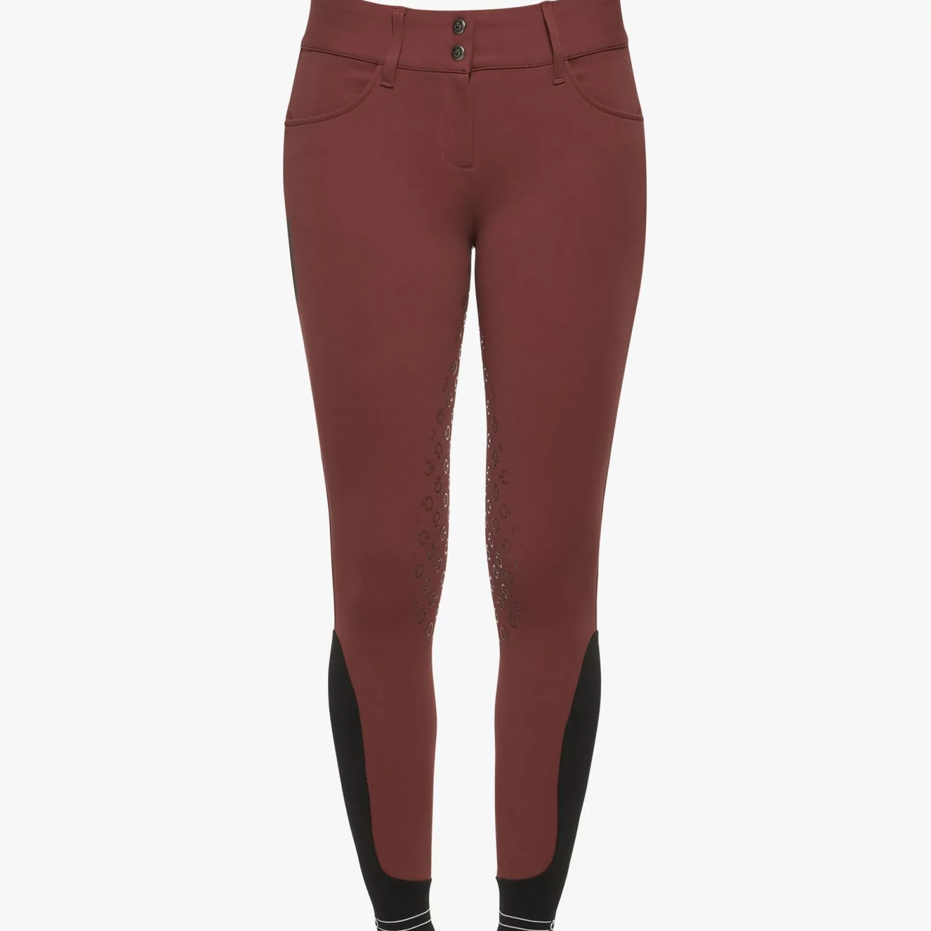 Women'S Dressage Breeches With Perforated Logo Tape-Cavalleria Toscana Flash Sale