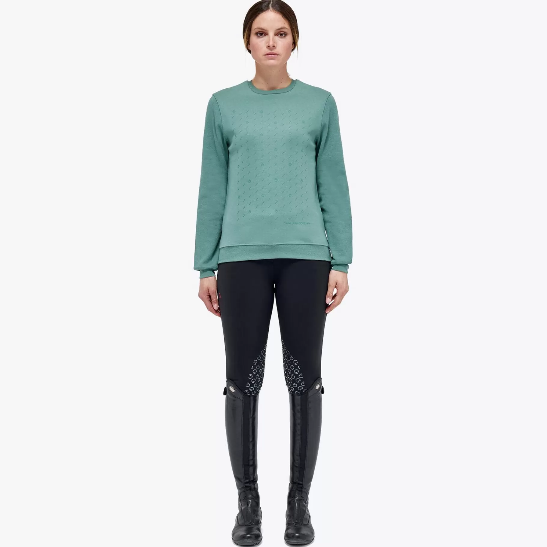 Women'S Pique Cotton Sweatshirt-Cavalleria Toscana Best Sale