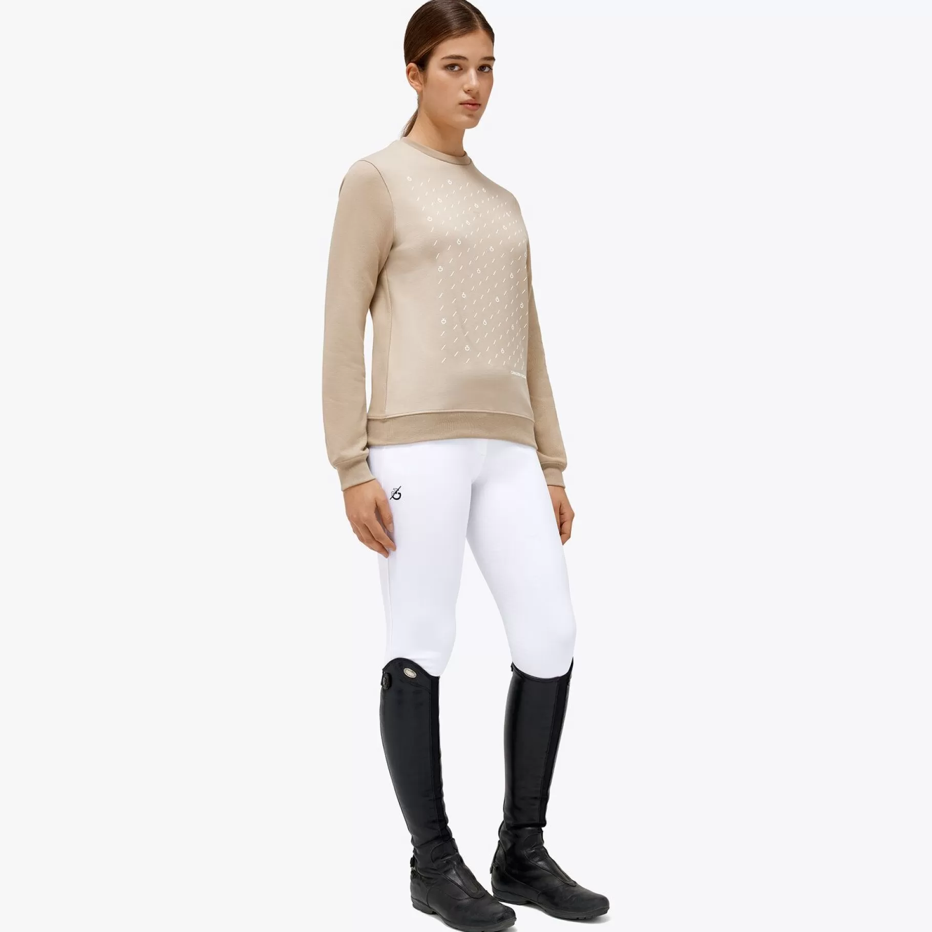 Women'S Pique Cotton Sweatshirt-Cavalleria Toscana Flash Sale