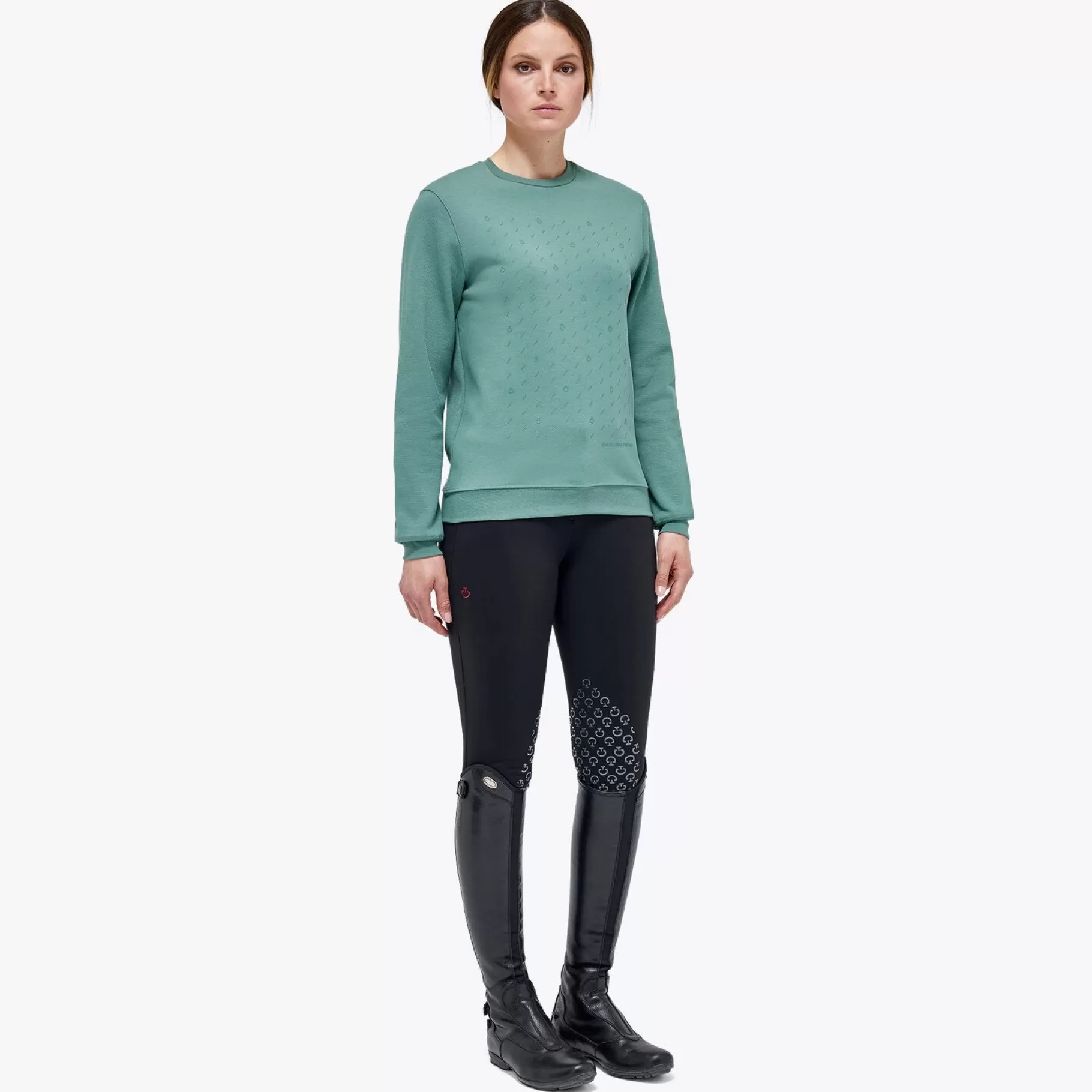 Women'S Pique Cotton Sweatshirt-Cavalleria Toscana Best Sale