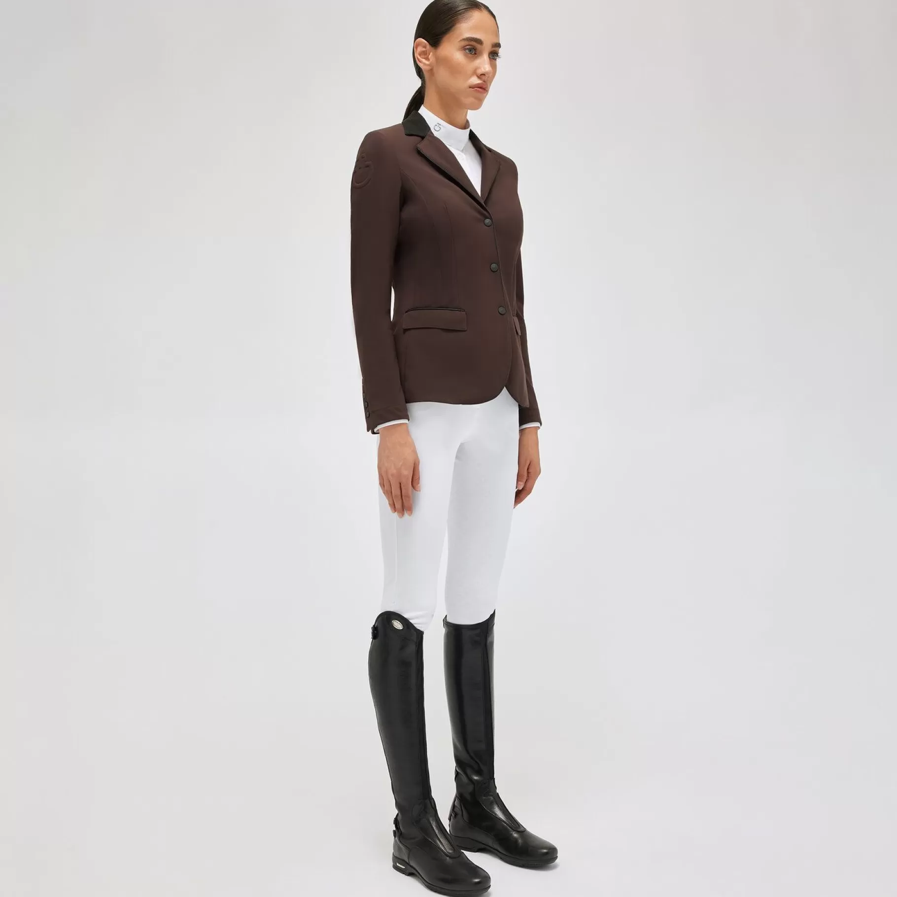 Women'S Zip Riding Jacket With Perforated Inserts.-Cavalleria Toscana Best Sale